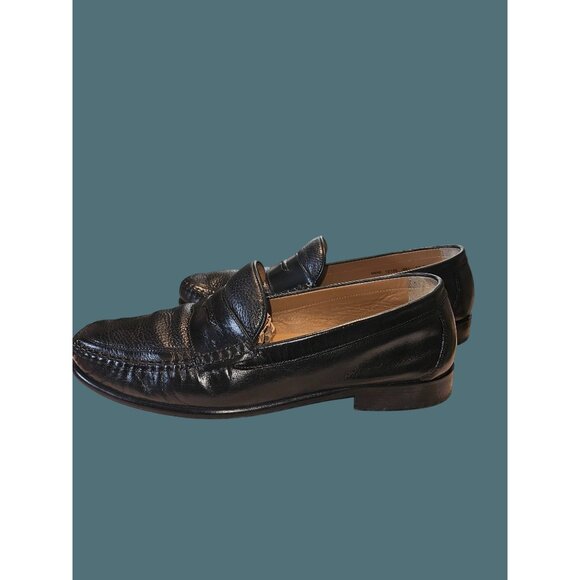 Florsheim Black Leather Moc Toe Penny Loafers Men Size 13D Style#12120 - Picture 2 of 14